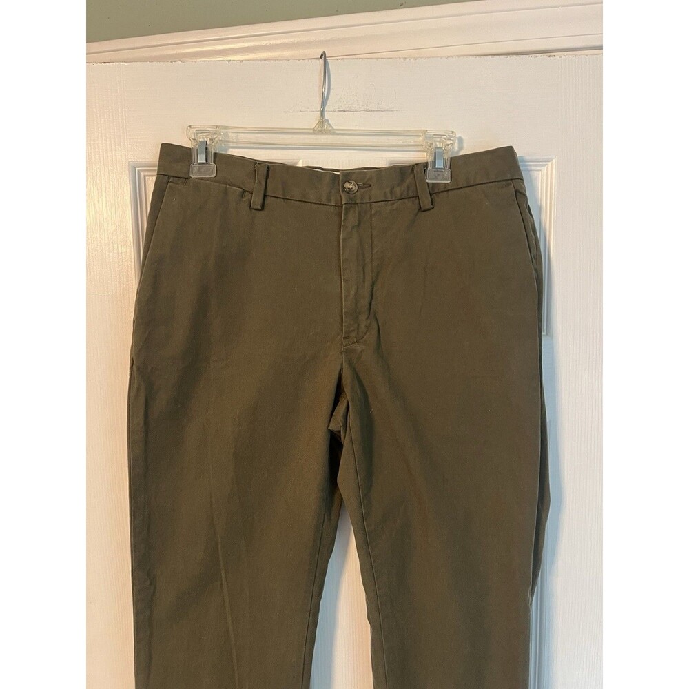 Polo Ralph Lauren Olive Green Chinos Pants Men 32x34 Stretch Slim Fit Utility